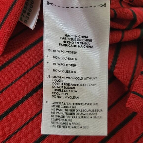 Adidas Golf Men's Classic Red Stripe Polo Shirt Top   - Picture 10 of 11